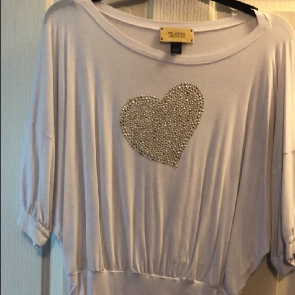 St. John’s Jeans white blouse